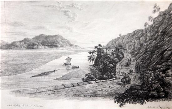 Lieutenant-Colonel George Francis White (1808-98) Village of Kirvallee largest 10 x 14in., unframed